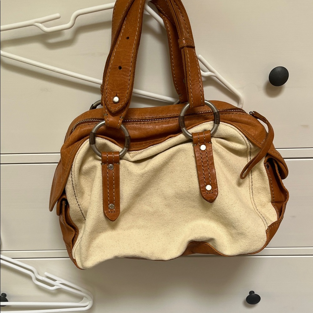 Ruehl No.925 Tan and Cream Shoulder Bag